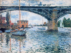 Claude Monet - The Bridge at Argenteuil, Grey Weather
