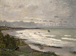  Artwork Replica The Beach at Saint-Adresse, 1876 by Claude Monet (1840-1926, France) | WahooArt.com