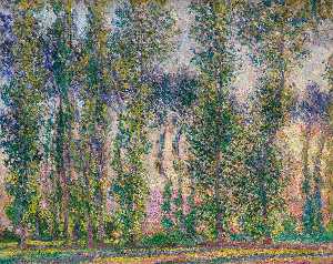  Art Reproductions Poplars at Giverny, 1887 by Claude Monet (1840-1926, France) | WahooArt.com