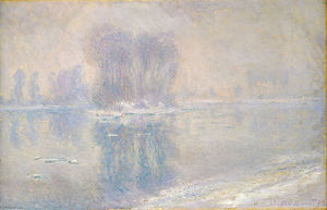 Claude Monet - Ice on the Siene at Bennecourt