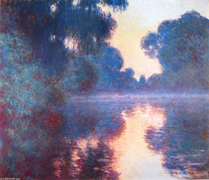 Claude Monet - Misty Morning on the Seine in Bue