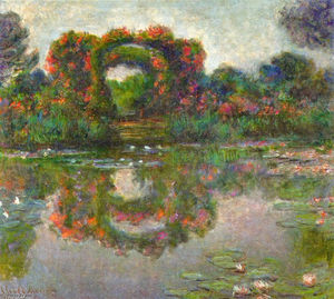 Claude Monet - Rose Flowered Arches at Giverny