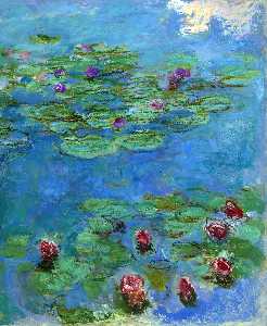 Claude Monet - Water Lilies Red