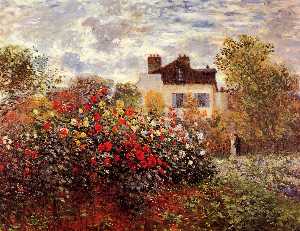 Claude Monet - Monet-s garden in Argenteuil Sun