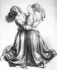 Dante Gabriel Rossetti - The Bower Meadow Study (Study of Dancing Girls)