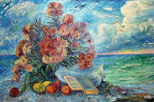 David Davidovich Burliuk - Bouquet by the sea