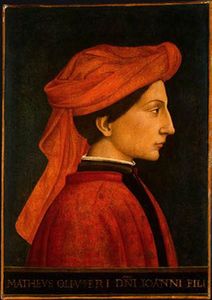  Artwork Replica Matteo Olivieri, 1450 by Domenico Veneziano (1410-1461, Italy) | WahooArt.com