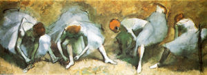 Edgar Degas - Dancers tying shoes
