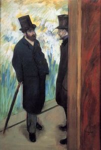 Edgar Degas - Friends at the Theatre, Ludovic Halevy and Albert Cave