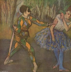 Edgar Degas - Harlequin and Colombina