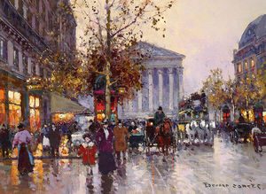 Edouard Cortes - The View From Madeleine La Rue Royale