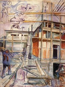 Edvard Munch - Building the Winter Studio. Ekely