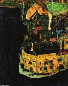 Egon Schiele - City on the Blue River