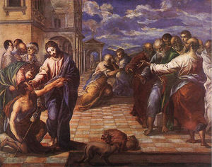 El Greco (Doménikos Theotokopoulos) - Christ healing the blind man