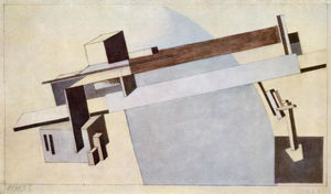  Art Reproductions Proun 1 A, Bridge I, 1919 by El Lissitzky (1890-1941, Russia) | WahooArt.com