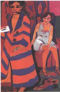 Ernst Ludwig Kirchner - Self-Portrait with a Model - (Buy fine Art Reproductions)