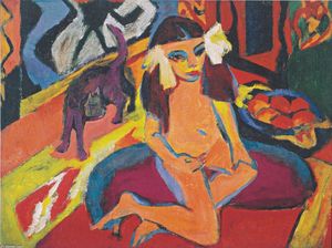 Ernst Ludwig Kirchner - Girl with Cat (Franzi)