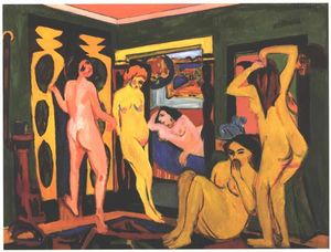Ernst Ludwig Kirchner - Bathing Women in a Room