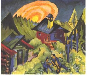 Ernst Ludwig Kirchner - Moon Rising at the Staffelalp