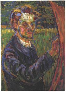 Ernst Ludwig Kirchner - Portrait of Erich Heckel at the Easel