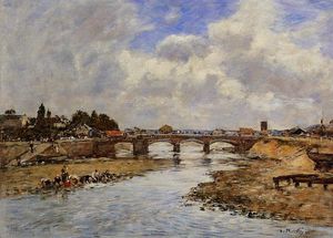Eugène Louis Boudin - Laundresses on the Banks of the Touques