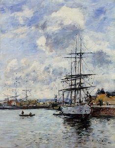 Eugène Louis Boudin - Deauville, the Harbor
