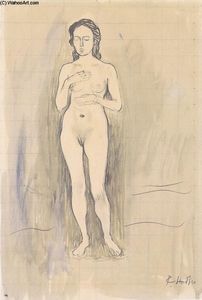 Ferdinand Hodler - Female Nude (Study for --Truth--)