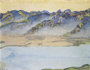 Ferdinand Hodler - Rising mist over the Savoy Alps