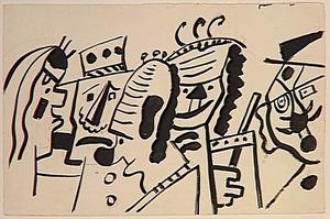Fernand Leger - Study for the circus, the clowns