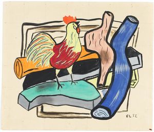 Fernand Leger - Rooster and logs