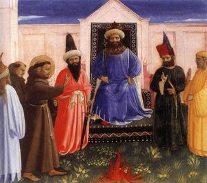 Fra Angelico - The Trial by Fire of St. Francis before the Sultan