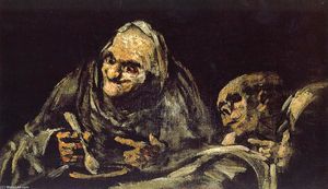 Francisco De Goya - Old eating soup