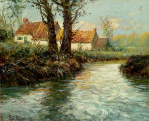 Frits Thaulow - House by yhe Water-s Edge