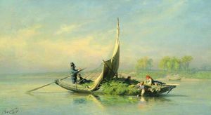 Fyodor Alexandrovich Vasilyev - Peasant Family in a Boat