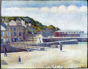 Georges Pierre Seurat - The Harbour and the Quays at Port-en-Bessin