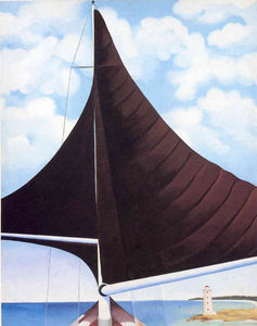 Georgia Totto O-keeffe - Brown Sail, Wing on Wing, Nassau