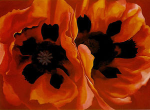  Artwork Replica Oriental Poppies by Georgia Totto O'keeffe (Inspired By) (1887-1986, United States) | WahooArt.com
