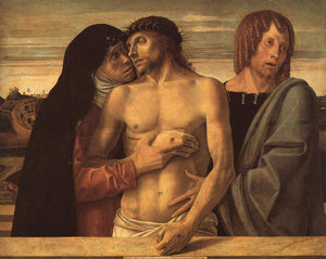 Giovanni Bellini - Dead Christ Supported by Madonna and St. John