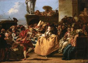 Giovanni Domenico Tiepolo - The Minuet or Carnival Scene