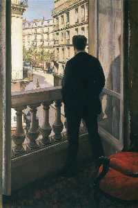 Gustave Caillebotte - Man at the Window - (own a famous paintings reproduction)