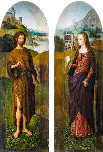 Hans Memling - St. John the Baptist and St. Mary Magdalen. Wings of a triptych