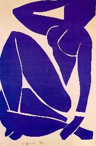  Oil Painting Replica Blue Nude III, 1952 by Henri Matisse (Inspired By) (1869-1954, France) | WahooArt.com