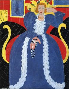 Henri Matisse - Woman in Blue, or The Large Blue Robe and Mimosas