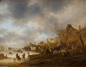Isaac Van Ostade - Winter Landscape