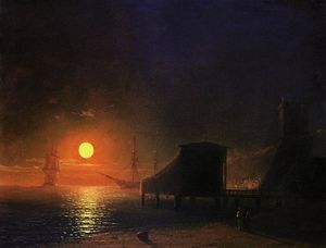 Ivan Aivazovsky - Moonlight in Feodosia