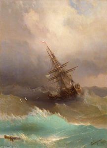Ivan Aivazovsky - Ship in the Stormy Sea