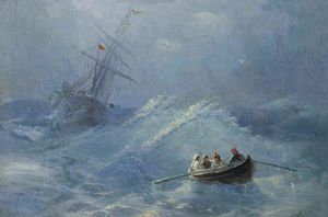 Ivan Aivazovsky - The Shipwreck in a stormy sea