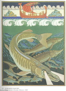 Ivan Yakovlevich Bilibin - Underwater. Illustration for the epic --Volga--