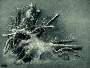 Ivan Ivanovich Shishkin - Uprooted stumps under the snow