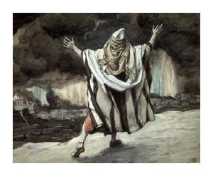 James Jacques Joseph Tissot - Abraham Sees Sodom in Flames
